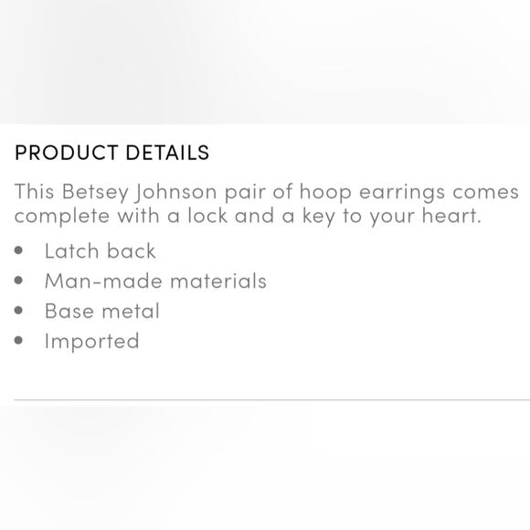 TORRID & Betsey Johnson Momento Mori Gold Hoop Heart Lock + Key Earrings - Picture 9 of 12